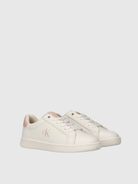 Λευκό Παιδικά Sneakers Με Χαμηλό Κόψιμο Και Κορδόνια  Κορίτσι