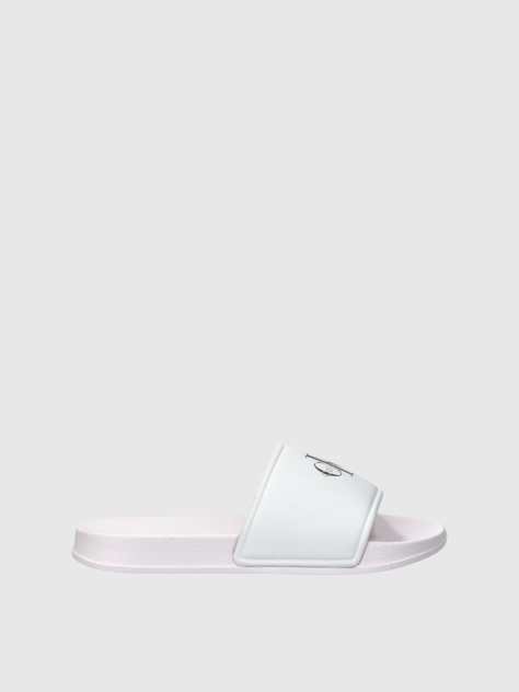 Λευκό Παιδικά Sliders Με Λογότυπο Signature  Παιδικό Unisex