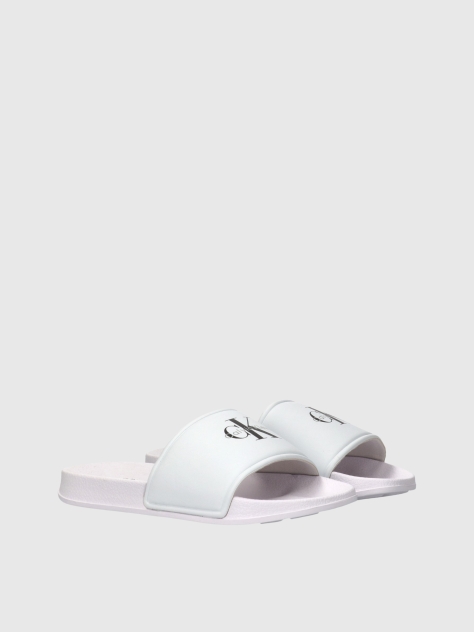 Λευκό Παιδικά Sliders Με Λογότυπο Signature  Παιδικό Unisex