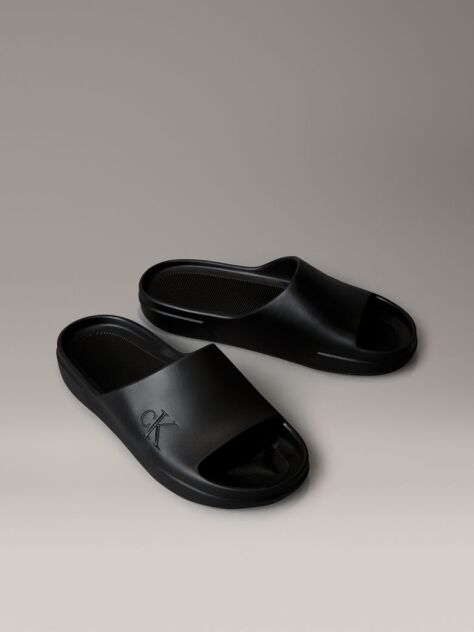 Μαύρο Slides Με Signature Λογότυπο Και One-Piece Σχεδιασμό  Άνδρας