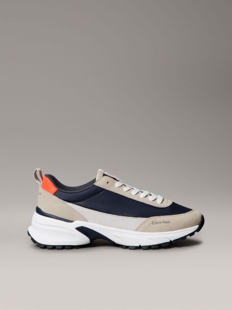 Multi Suede and Nylon Runner Trainers  Men