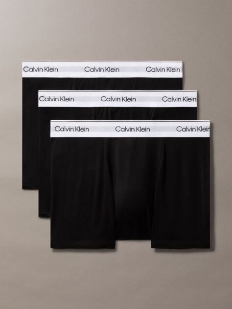 Μαύρο Σετ 3 Άνετα Dart Μπόξερ - Icon Cotton Stretch  Άνδρας