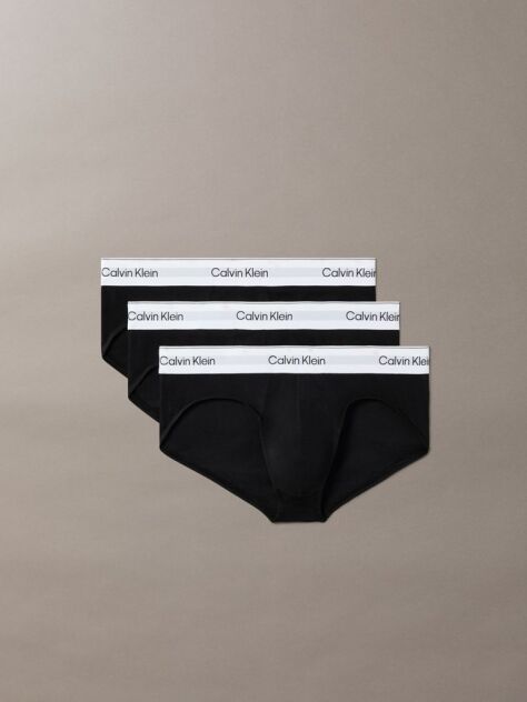 Μαύρο Σετ 3 Σλιπ - Icon Cotton Stretch  Άνδρας