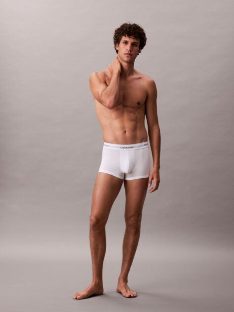 Λευκό Σετ 3 Χαμηλόμεσα Μπόξερ - Icon Cotton Stretch  Άνδρας