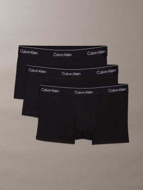 Μαύρο Σετ 3 Χαμηλόμεσα Μπόξερ - Icon Cotton Stretch  Άνδρας