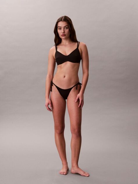 Black Bralette Bikini Top - CK Tailored  Women