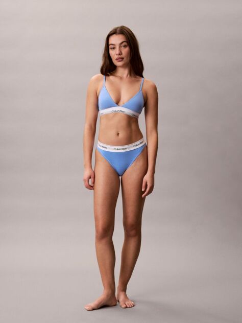 Μπλε Τριγωνικό Bralette Με Ελαφριά Επένδυση - Icon Cotton Modal  Γυναίκα