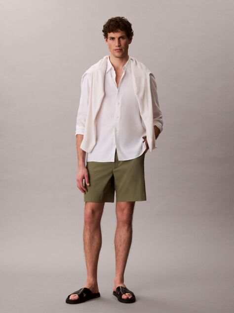 Green Seersucker Shorts  Men