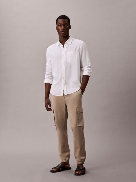 Χακί Cargo Παντελόνι Σε Skinny Γραμμή Από Twill  Άνδρας