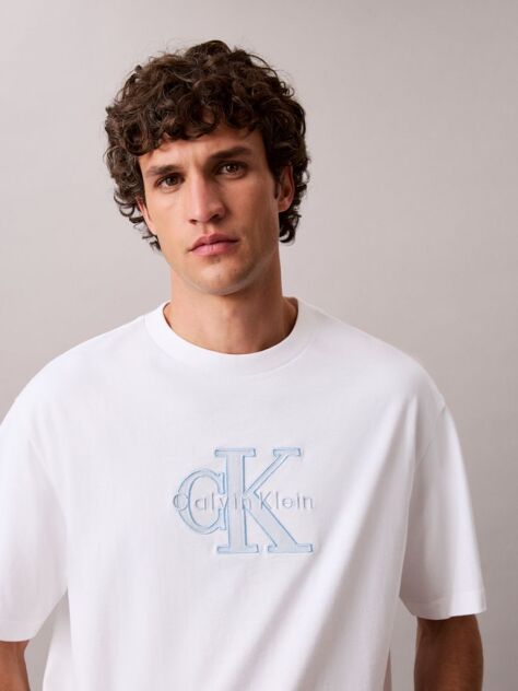 White Relaxed Logo Appliqué T-shirt  Men