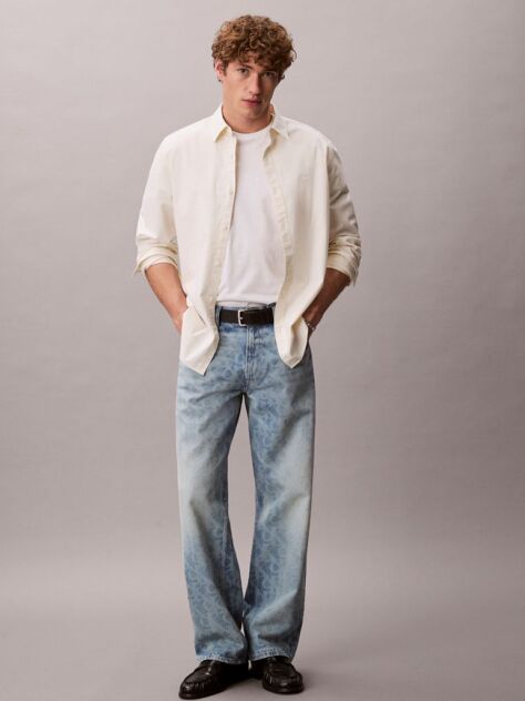 Denim 90s Straight Logo Jeans  Men