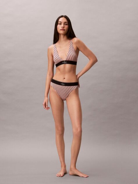 Pink Triangle Bralette - Graphic Monogram Microfibre Stretch  Women