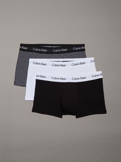 Multi 3 Pack Low Rise Trunks - Cotton Stretch  Men