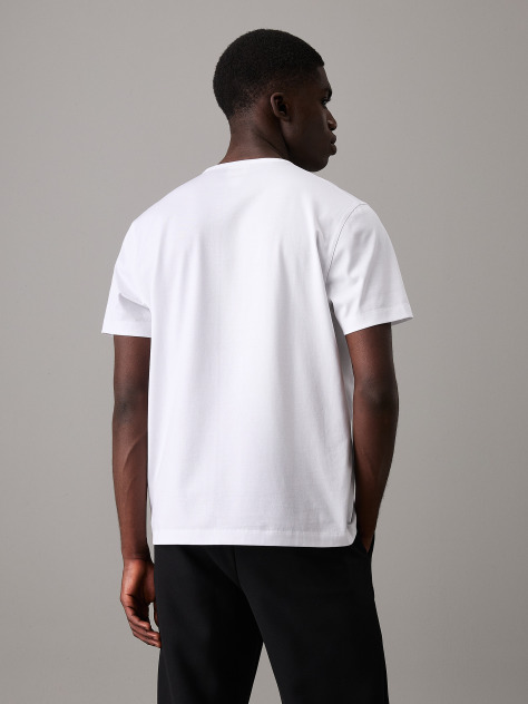 Λευκό Εφαρμοστό T-shirt Από Jersey  Άνδρας