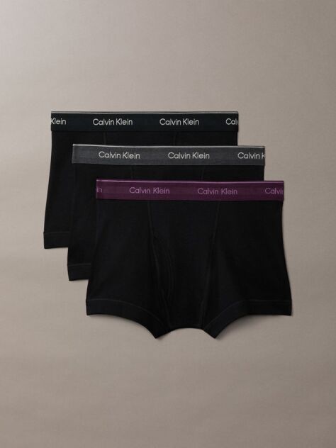 Black 3 Pack Trunks - Cotton Classics  Men