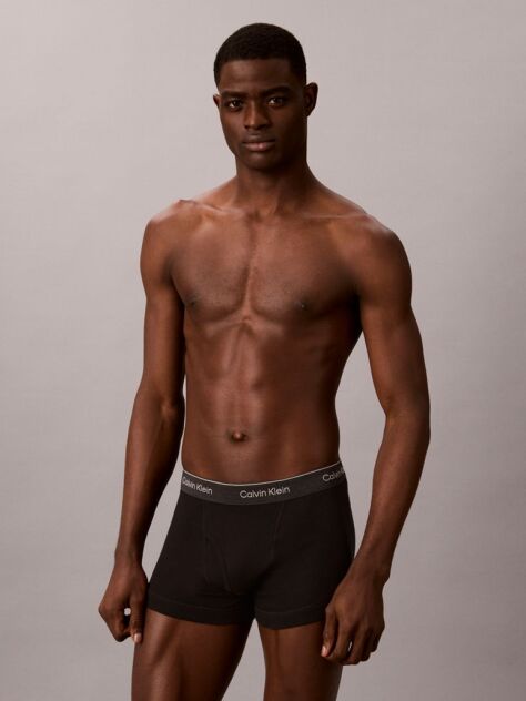 Black 3 Pack Trunks - Cotton Classics  Men