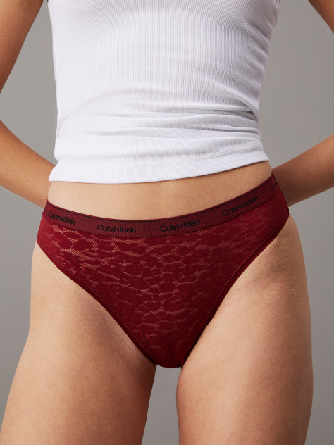 Red Lace Brazilian Briefs  Women