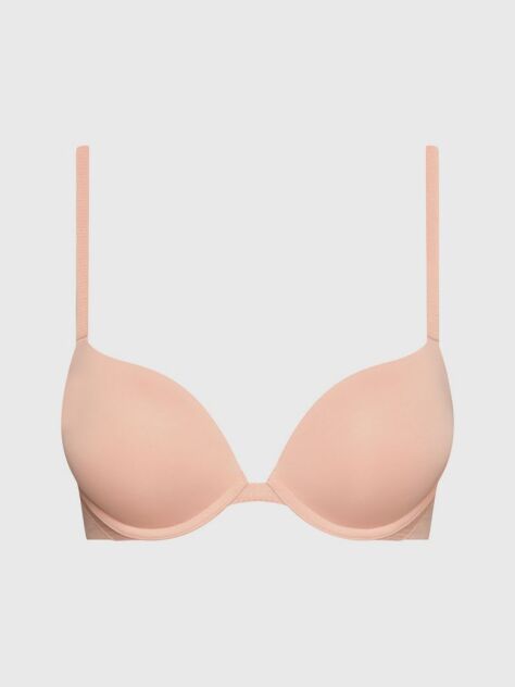 Grey Plunge Push-Up Bra - Perfectly Fit  Women