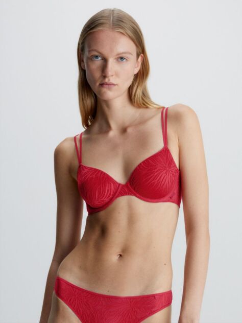 Red Demi T-shirt Bra - Sheer Marquisette  Women