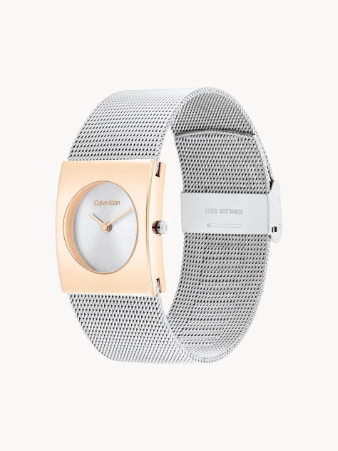 Silver Stainless Steel Square Bracelet Watch - Timeless  Women