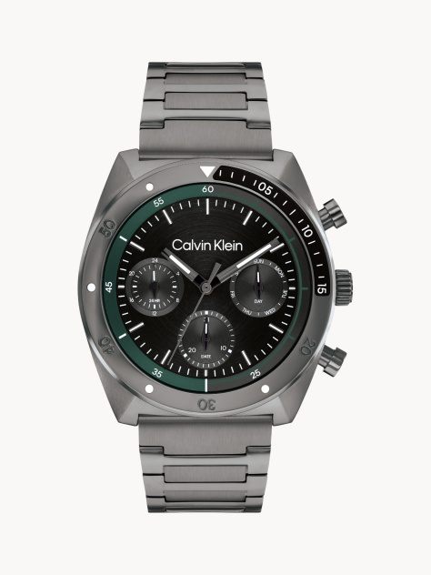 Black Multifunction Link Bracelet Watch  - Sport  Men