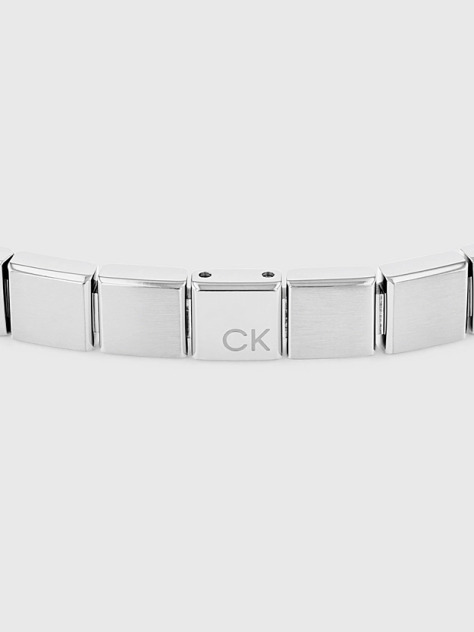 Silver Minimalistic Squares Link Bracelet  Men