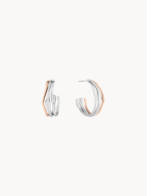 Multi Sculptural Stainless Steel Hoop Earrings  Women