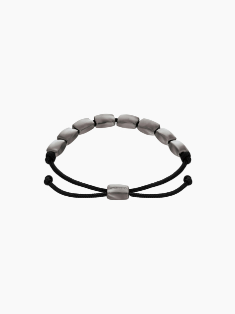 Grey CΚ Metallic Waves Bracelet  Men