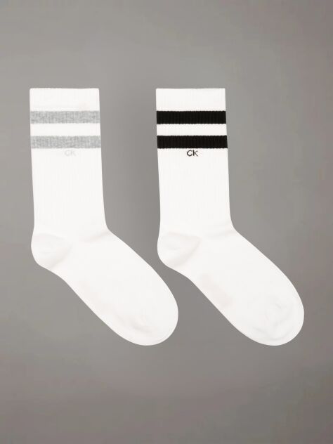 White 2 Pack Crew Socks  Men