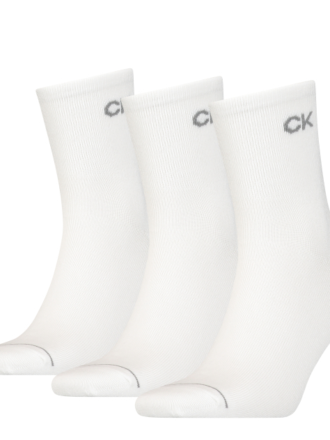 White CK Men Short Sock 3P  Men