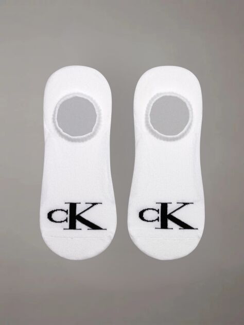 White 2 Pack Invisible Socks   Men
