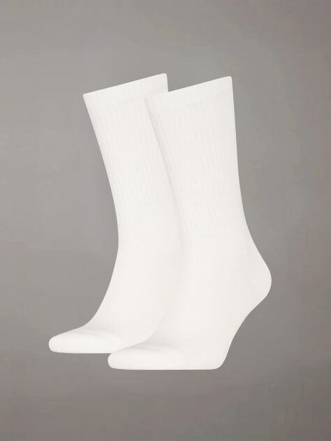 White 2 Pack Crew Socks   Men
