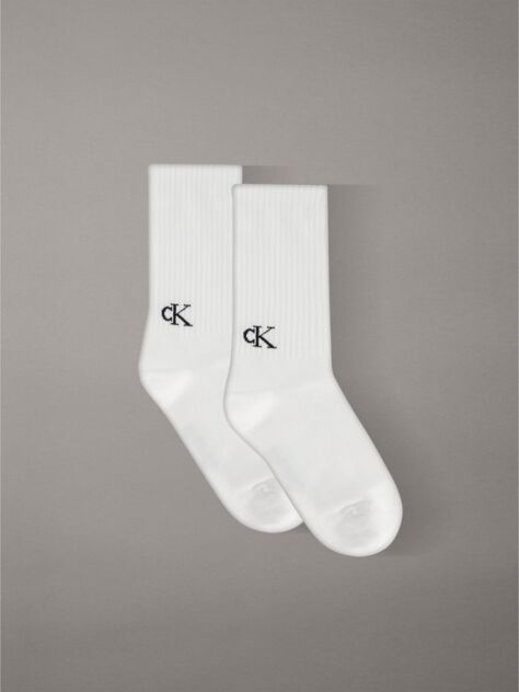 White 2 Pack Long Socks  Women