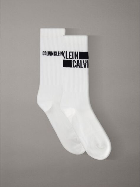 White 2 Pack Crew Socks  Men