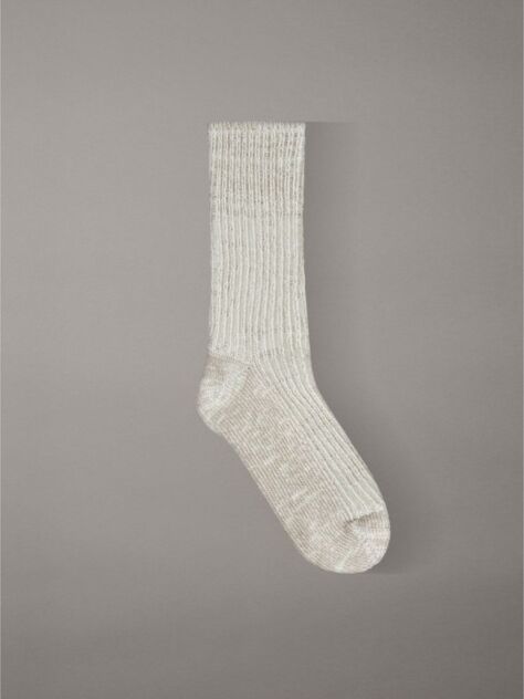 Beige 1 Pack Classic Socks  Women