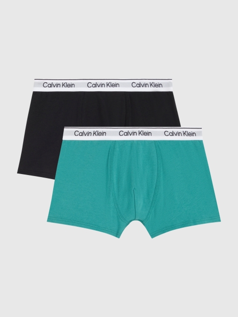Multi 2 Pack Boys Trunks - Icon Cotton Stretch  Boys