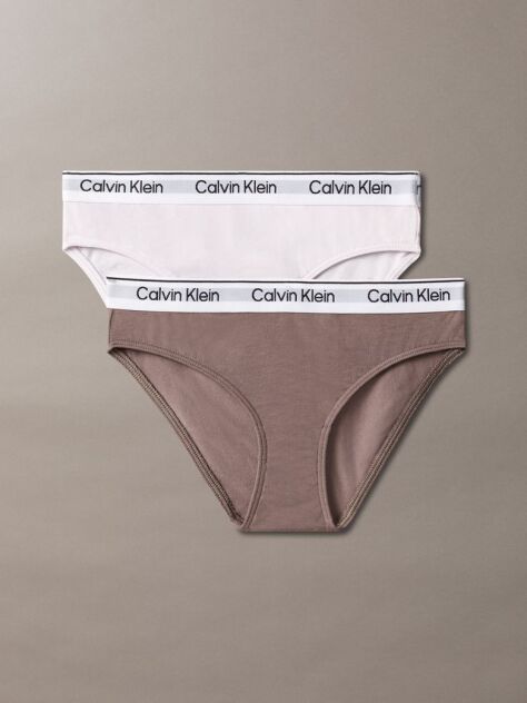 Multi 2 Pack Girls Bikini Briefs - Icon Cotton Stretch  Girls
