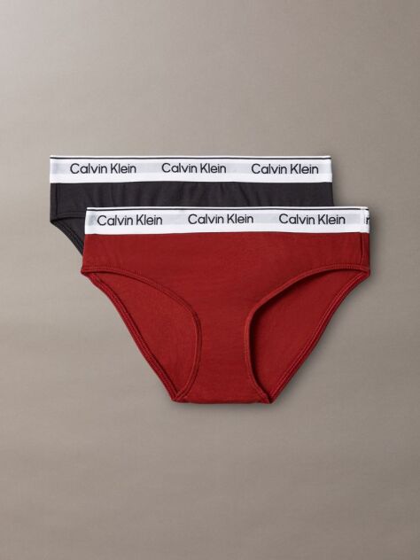 Multi 2 Pack Girls Bikini Briefs - Icon Cotton Stretch  Girls