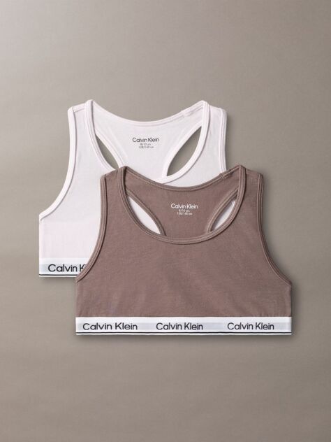 Multi 2 Pack Girls Bralettes - Icon Cotton Stretch  Girls