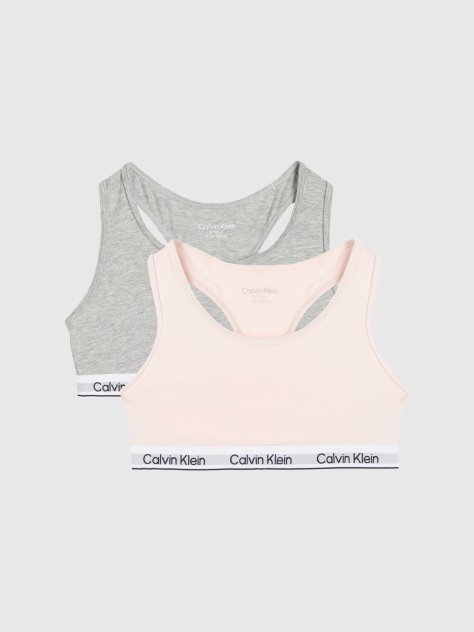 Multi 2 Pack Girls Bralettes - Icon Cotton Stretch  Girls