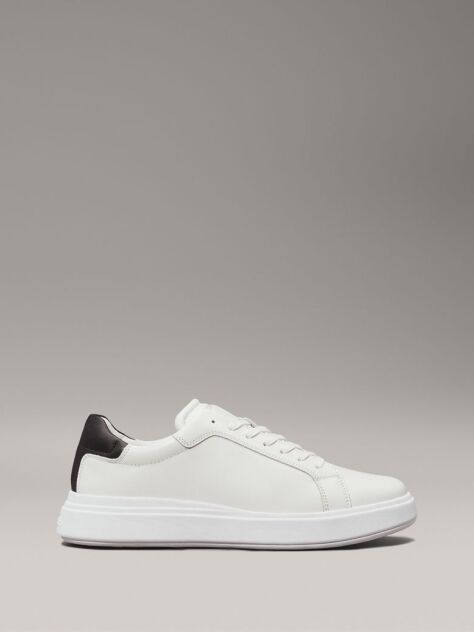 White Leather Trainers  Men