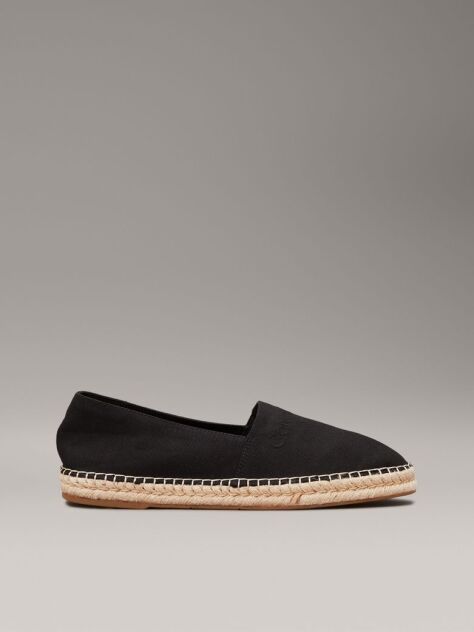 Black Canvas Espadrilles  Men