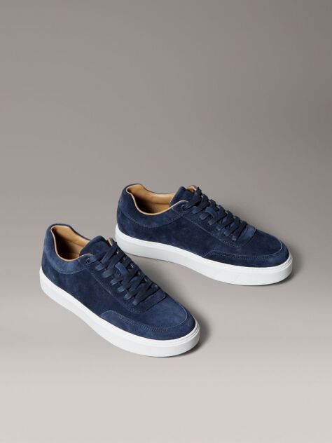 Μπλε Δερμάτινα Sneakers  Άνδρας