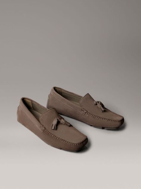 Brown Suede Moccasin Driving Shoes  Men