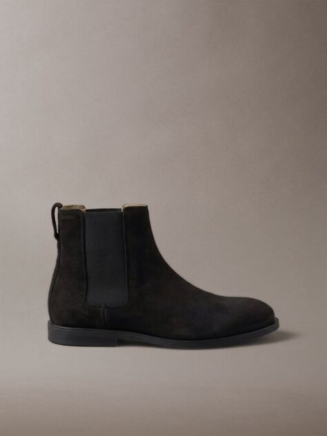 Black Suede Chelsea Boots  Men
