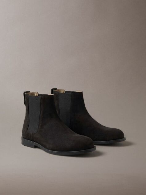 Black Suede Chelsea Boots  Men