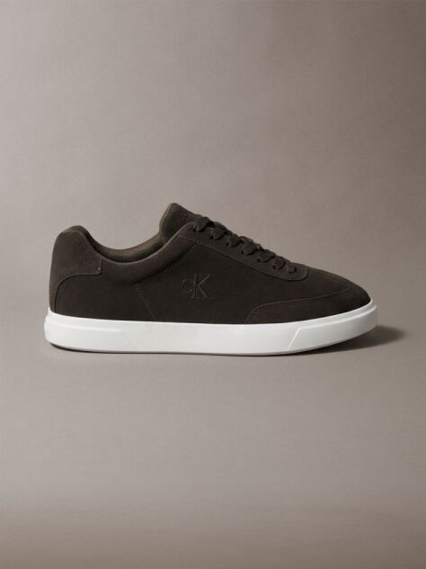 Brown Suede Signature Logo Trainers  Men