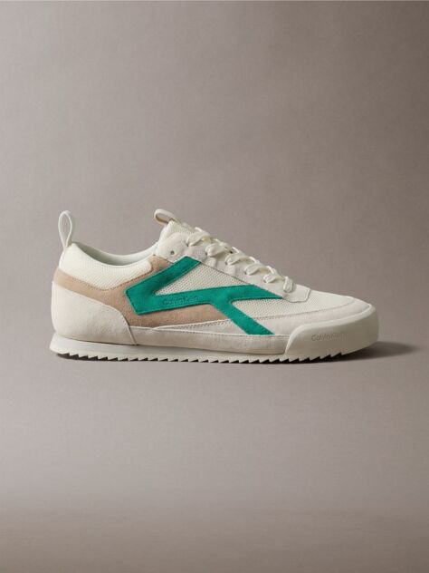 White CK KAY - Suede Runner Trainers  Men