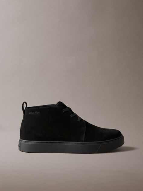 Black Suede Hybrid Cupsole Lace-Up Shoes  Men