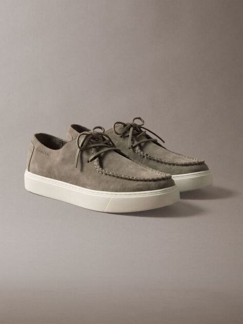 Beige Suede Hybrid Derby Shoes  Men